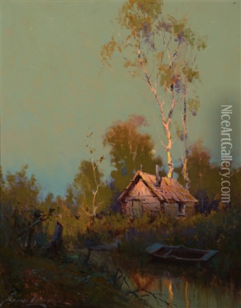 The Last Warm Glow Oil Painting - Sydney Mortimer Laurence