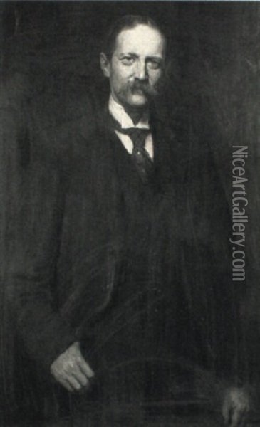 Portrait Of Louis Breitmeyer Oil Painting - Sir Hubert von Herkomer