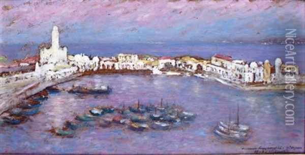 La Baie D'alger Oil Painting - Henry d' Estienne