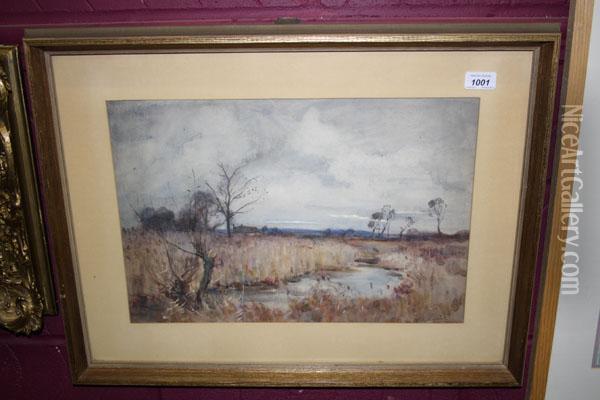 Marshland Oil Painting - James Herbert Snell