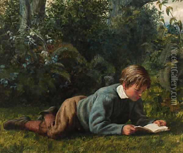 A quiet read Oil Painting - Valentin Walter Bromley