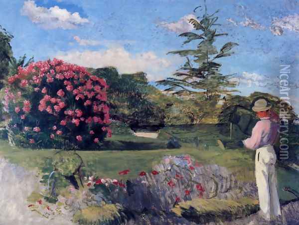 The Little Gardener Oil Painting - Jean Frederic Bazille
