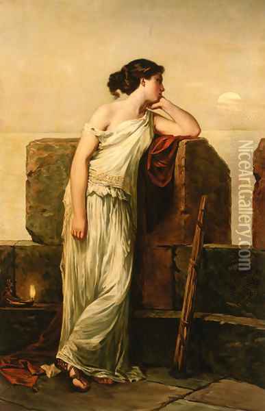 Lost in Thought Oil Painting - Wilhelm Amberg