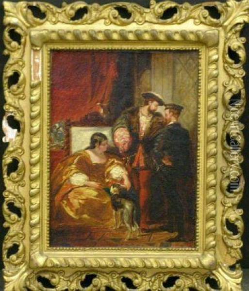 Francis I And The Duchess Of Etampes Oil Painting - William H. Brigham