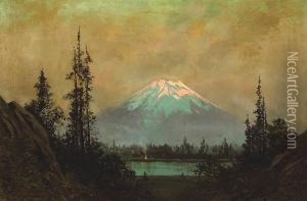 Mount Baker Oil Painting - Jules Tavernier