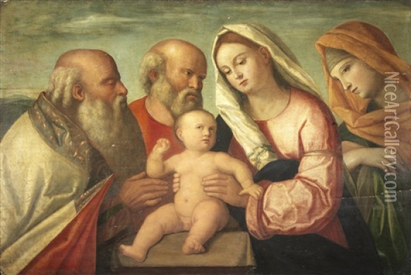 Sacra Conversazione Oil Painting - Pietro degli Ingannati