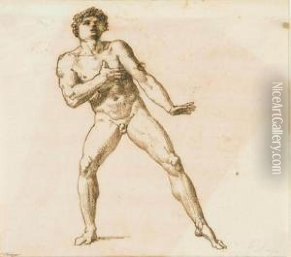 Figura Maschile Nuda Oil Painting - Pelagio Palagi