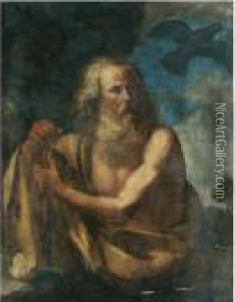Saint Paul The Hermit Oil Painting - Guercino