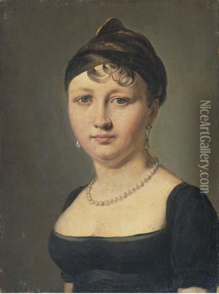 Portrait De Dame En Buste Oil Painting - Louis Leopold Boilly