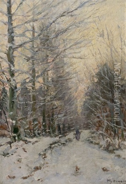 Winterwald Oil Painting - Helmuth Liesegang