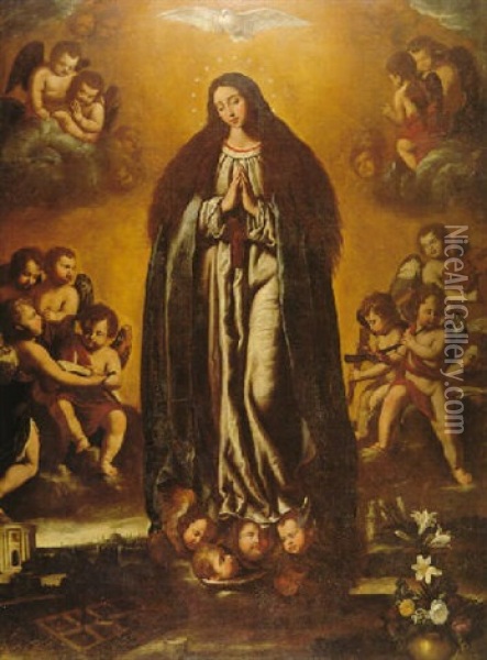 Inmaculada Oil Painting - Pedro Nunez