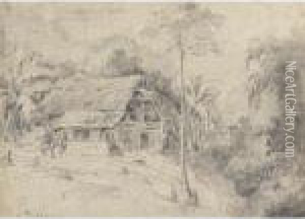 Cottage In The Jungle Oil Painting - Camille Pissarro