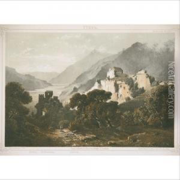 Veduta Di Castel Tirolo Oil Painting - Gottfried Seelos