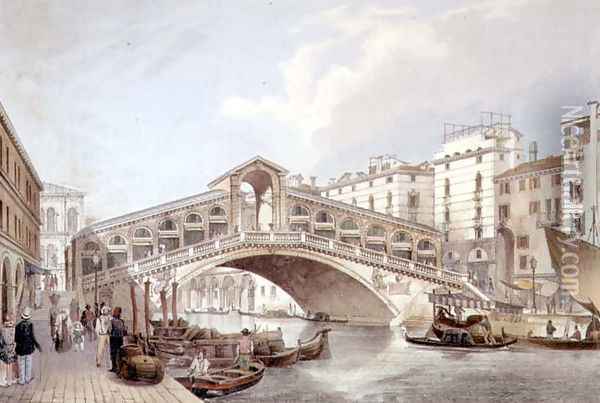 The Ponte di Rialto, Venice Oil Painting - Sebastiano Ceccarini