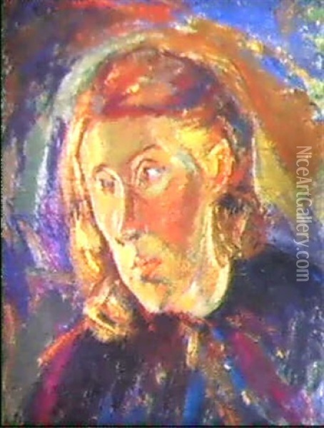 Kvinnoportratt Oil Painting - Rune Sigvard