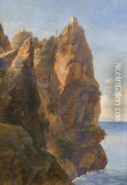 Vue Presumee Du Cap De Mesine Oil Painting - Louise-Josephine Sarazin de Belmont