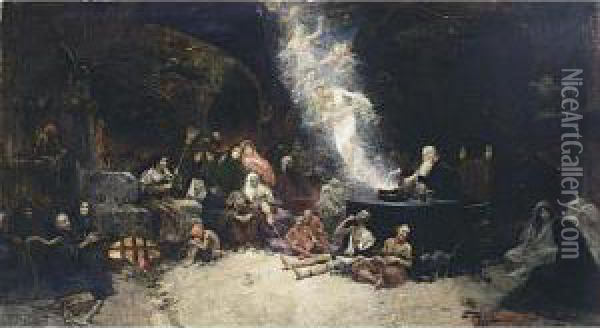 A Witches' Sabbath Oil Painting - Jose Benlliure Y Gil
