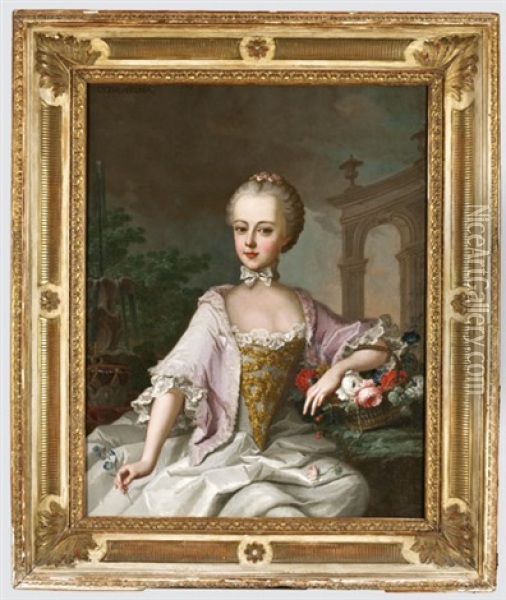 Maria Antonia Fohercegno Portreja Oil Painting - Martin (Martinus I) Mytens