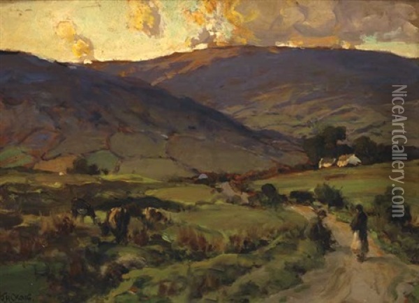 The Layde Road, Cushendun Oil Painting - James Humbert Craig