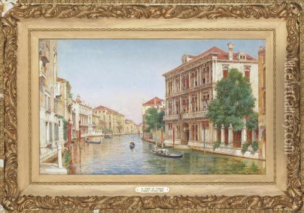 Palazzo Vendramin-calergi, The Grand Canal, Venice Oil Painting - John Comley Vivian