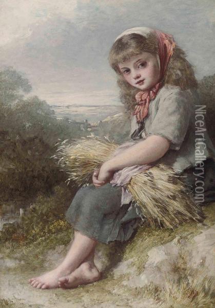 The Young Harvester Oil Painting - Henry Le Jeune
