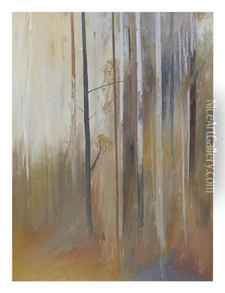 Green Forest (tall Trees) Oil Painting - Arthur Boyd Houghton