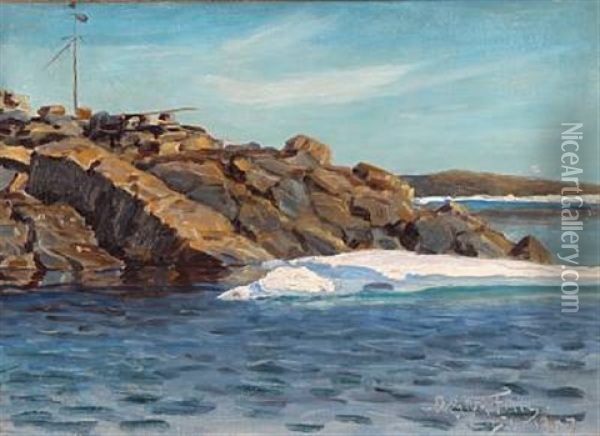 View From Greenland Oil Painting - Achton Friis