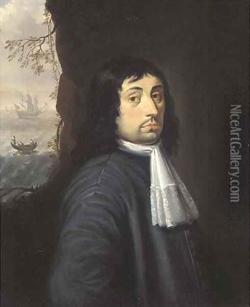 Portrait of Admiral Bodham Oil Painting - English School