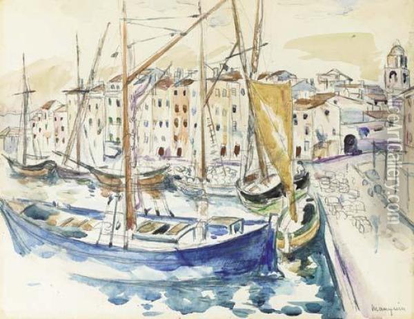 Le Port De Saint-tropez Oil Painting - Henri Charles Manguin