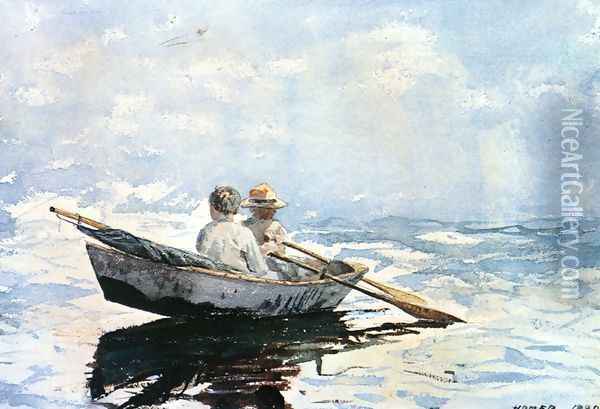 Rowboat Oil Painting - Winslow Homer