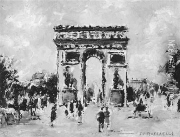 Arc De Triomphe Oil Painting - Jean Francois Raffaelli
