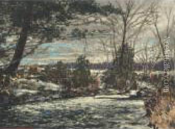 March Wood Oil Painting - Franz Hans Johnston