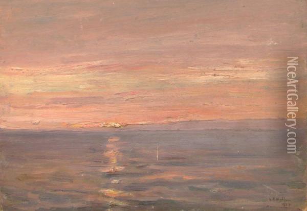 Soleil Sur La Mer Oil Painting - Ferdinand Bellan