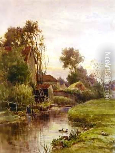 The Mill Stream Oil Painting - James George Bingley