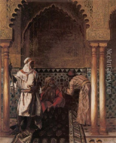 An Arab Sage Oil Painting - Rudolf Ernst