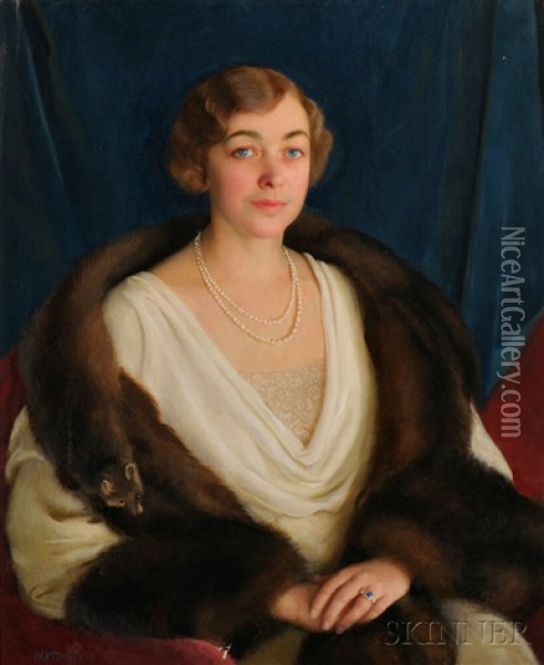 Portrait Of Deborah Norris (brock) Bent Oil Painting - William McGregor Paxton