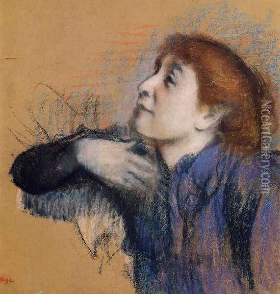Bust of a Woman Oil Painting - Edgar Degas