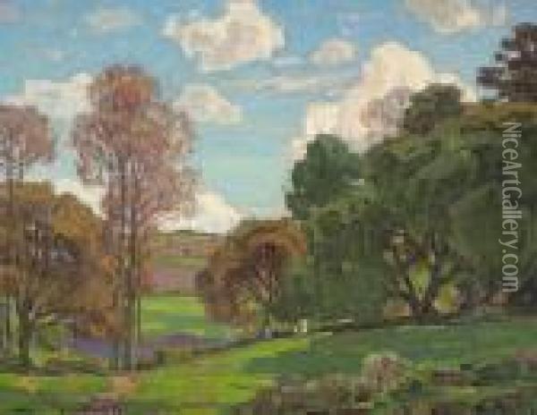 California Landscape Oil Painting - William Wendt