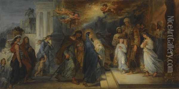 The Presentation In The Temple Oil Painting - Francois-Joseph Heim