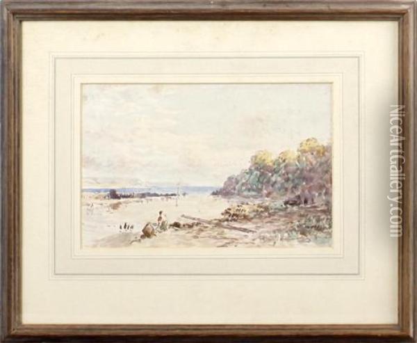 The Beach At Exmouth Oil Painting - Edward William Cooke