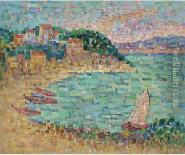 Le Petit Port Oil Painting - Charles Angrand