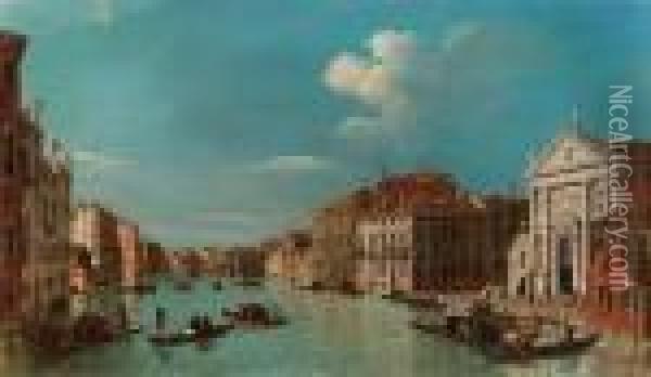 Veduta Del Canal Grande Dalla Chiesa Di San Stae Verso Rialto Oil Painting - William James