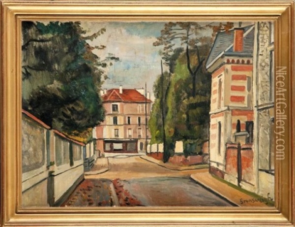 Uliczka W Paryzu Oil Painting - Nathan Grunsweigh