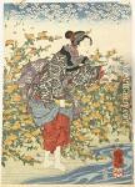 Unframed Japanese Oil Painting - Utagawa Kuniyoshi