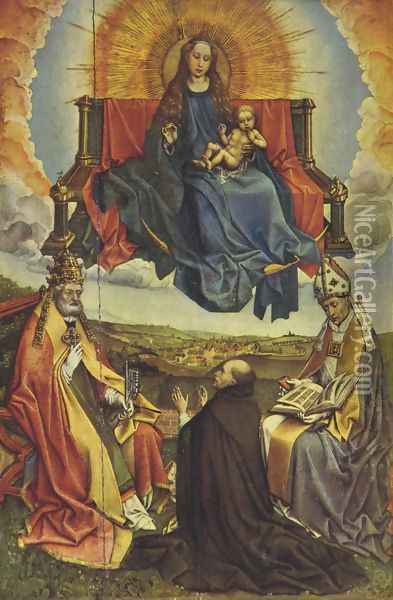 Holy Virgin in the glory Oil Painting - Robert Campin
