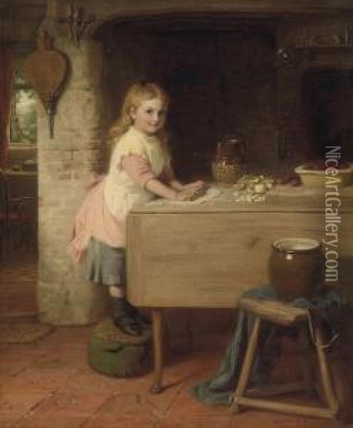 Mother's Help Oil Painting - George Bernard O'Neill