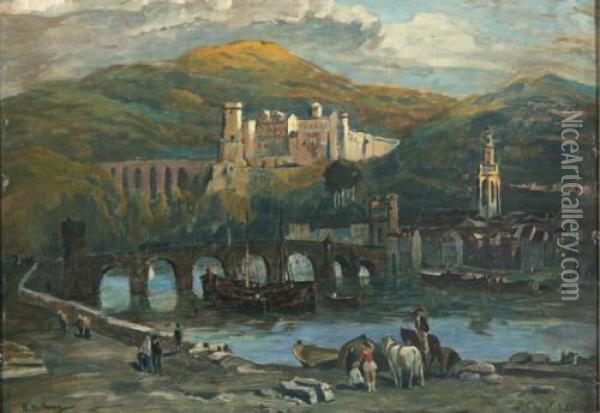 Alt Heidelberg Oil Painting - Rudolf Hellwag