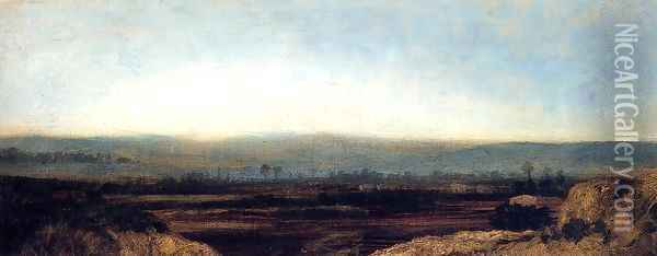 Panoramic Landscape on the Outskirts of Paris 1829-1831 Oil Painting - Theodore Rousseau