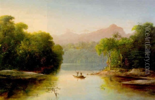 Chagres River, Panama Oil Painting - Norton Bush