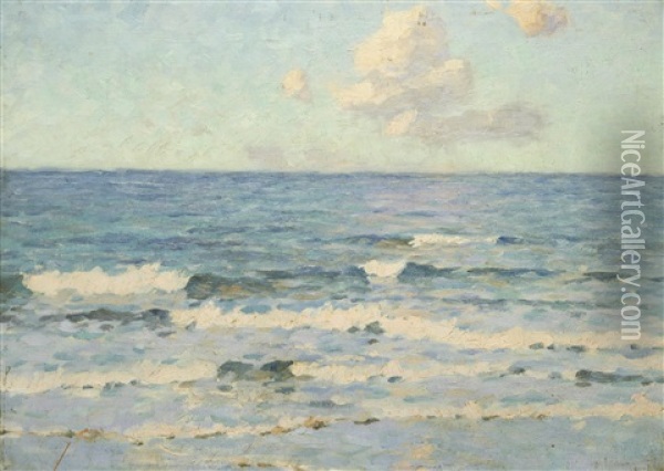 Seascape In St. Ives Oil Painting - William E. Osborn